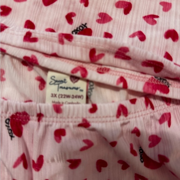 Secret Treasures Heart Print Pink Sleepwear Set - Picture 2 of 2